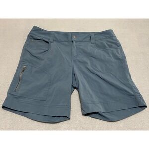 Prana Halle Shorts Womens 4 Slate Blue Hiking Outdoor Stretch Nylon Utility 5in
